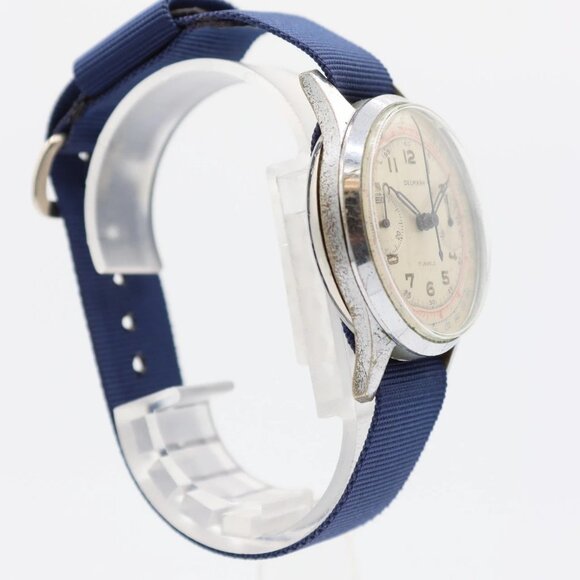 Vintage 34mm Delmark Men's Mechanical Chronograph Wristwatch Venus 188 Swiss - Picture 2 of 7